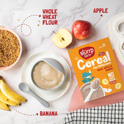 Slurrp Farm No Added Sugar Instant Wheat Apple & Banana Cereal | No Milk No Preservatives | 300g