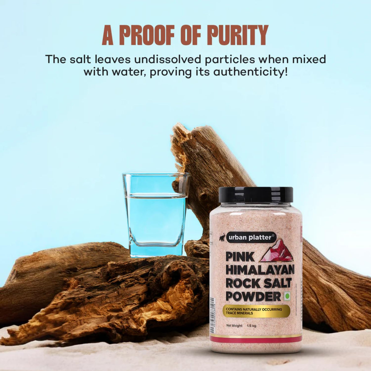 Urban Platter Pink Himalayan Rock Salt Powder, 1.5kg (Mineral-Rich Salt | Unrefined & Pure | Sendha Namak | Non-Iodised | Optically Sorted)