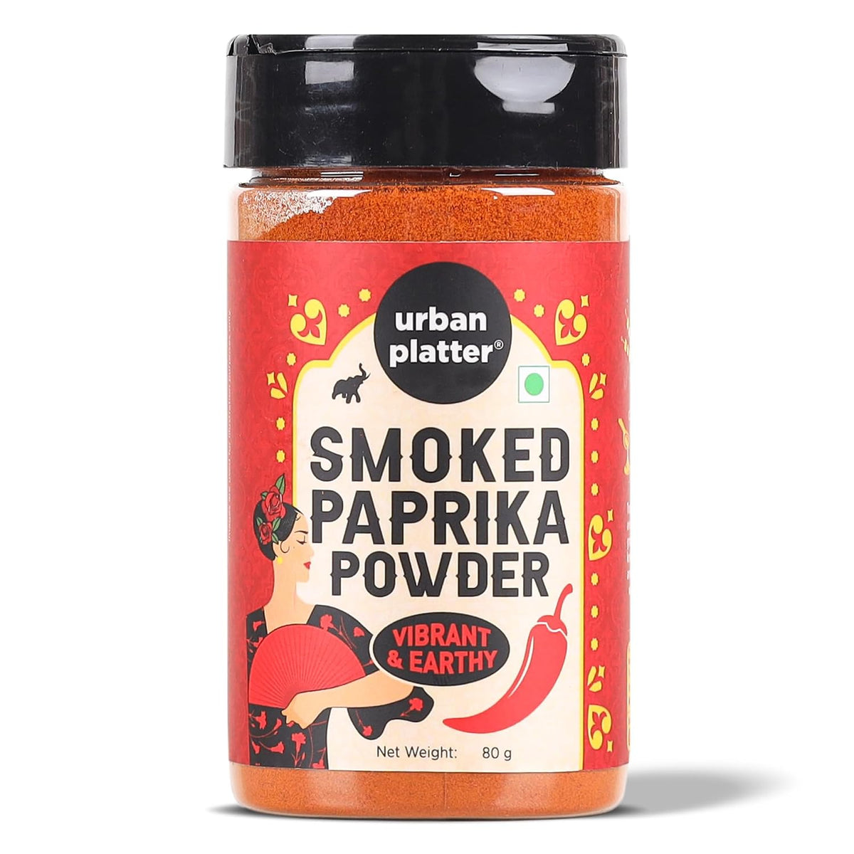 Urban Platter Smoked Paprika, 80g (Bold, Smoky & Sweet | Adds Depth, Colour & Earthy Heat to Grills, Roasts, Pasta, Sauces & Global Cuisines)