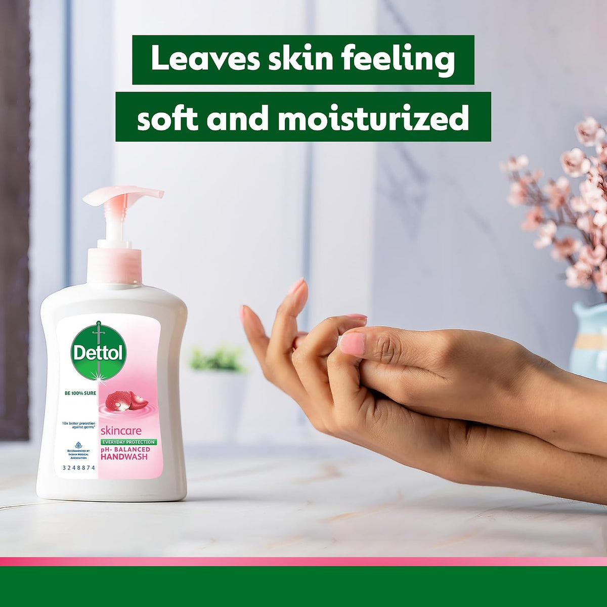 Dettol Liquid Handwash Dispenser Bottle Pump - Skincare Moisturizing Hand Wash (Pack of 3 - 200 ml each) | pH Balanced | 10x Better Germ Protection