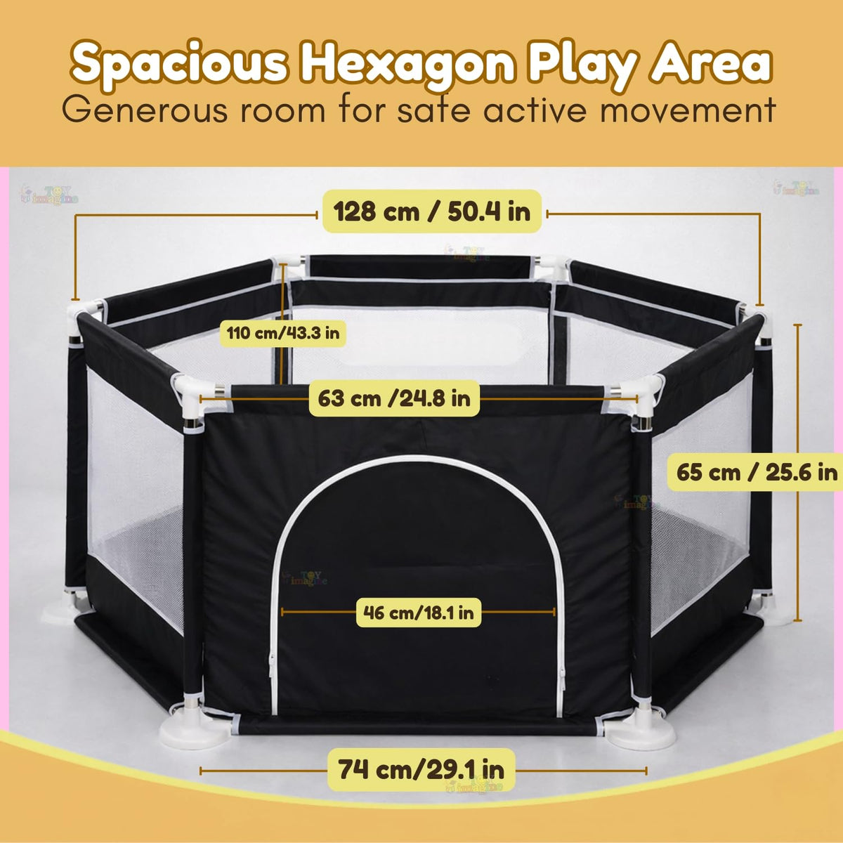 Toy Imagine 128 cm Baby Playpen Hexagonal