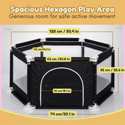 Toy Imagine 128 cm Baby Playpen Hexagonal