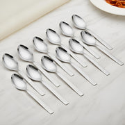 Parage 12 Pieces Stainless Steel Dinner/Table Spoons, Length 15.5 cm, Set of 12, Silver (Delux)