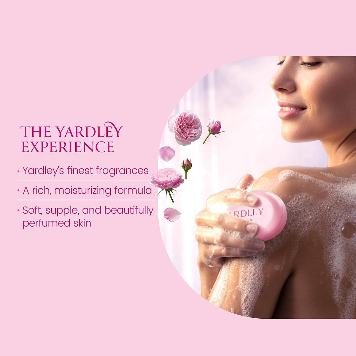 Yardley London English Rose Luxury Soap, 100 G, Pack of 3