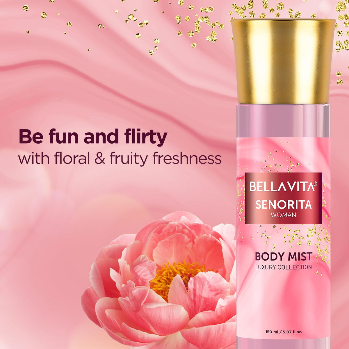 Bella Vita Luxury Senorita & Glam | Long Lasting 2x150ml Perfume Body Spray Mist for Woman | with Refreshing Floral, Woody and Fruity Fragrance of Jasmine