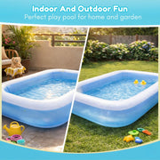 Toy Imagine 5.5 Feet Rectangular Inflatable Pool for Kids Full-Sized Bathing Tub for Boys & Girls 1–7 Years Indoor Outdoor Use Garden, Summer Party Pools (Blue, Pump Not Included) Limited
