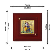 DIVINITI Radha Krishna 24K Gold Plated MDF Photo Frame|Premium Religious Table Top Frame for Home, Office & Prayer Room|Luxury Spiritual Gift Item for Housewarming, Festive Gifting|10 x 10 CM