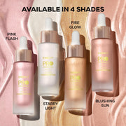 INSIGHT Professional Liquid Highlighter - Fire Glow | Glowly Finish | Waterproof & Smudgeproof | Multiuse - 25g (Pack of 2)