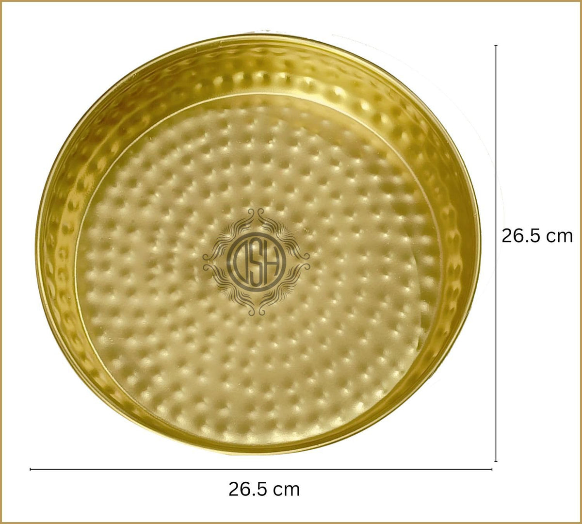 DSH Round Shape Hammered Design Decorative Urli Bowl for Home Handicraft Bowl for Floating Flowers and Tea Light Candles Diwali Decoration Items (10 Inch)