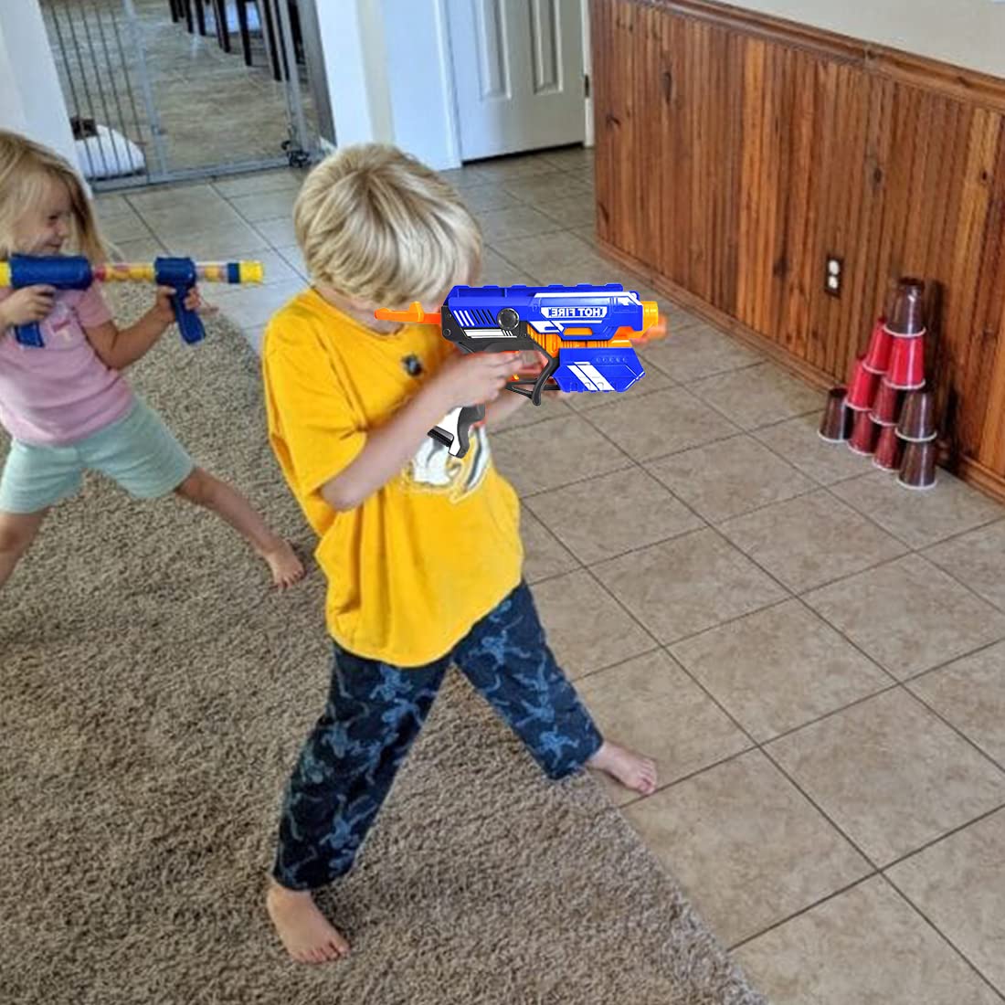 Toy Imagine Blaze Storm Gun for Kids 6-12 Air Soft Toy Gun Pistol with 10 Suction Darts Shooting Game for Boys 6+ Indoor Outdoor Sniper Toy Gift Gel Blaster Style Design Birthday Gift for Boys & Girls