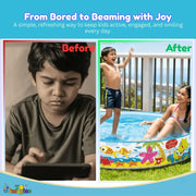 Toy Imagine 6 ft Kids Non Air Swimming Pool – Large Outdoor Snapset Pool for Kids | Foldable Portable Garden Water Pool | No Air Pump Required | Summer Pool for 1–10 Years