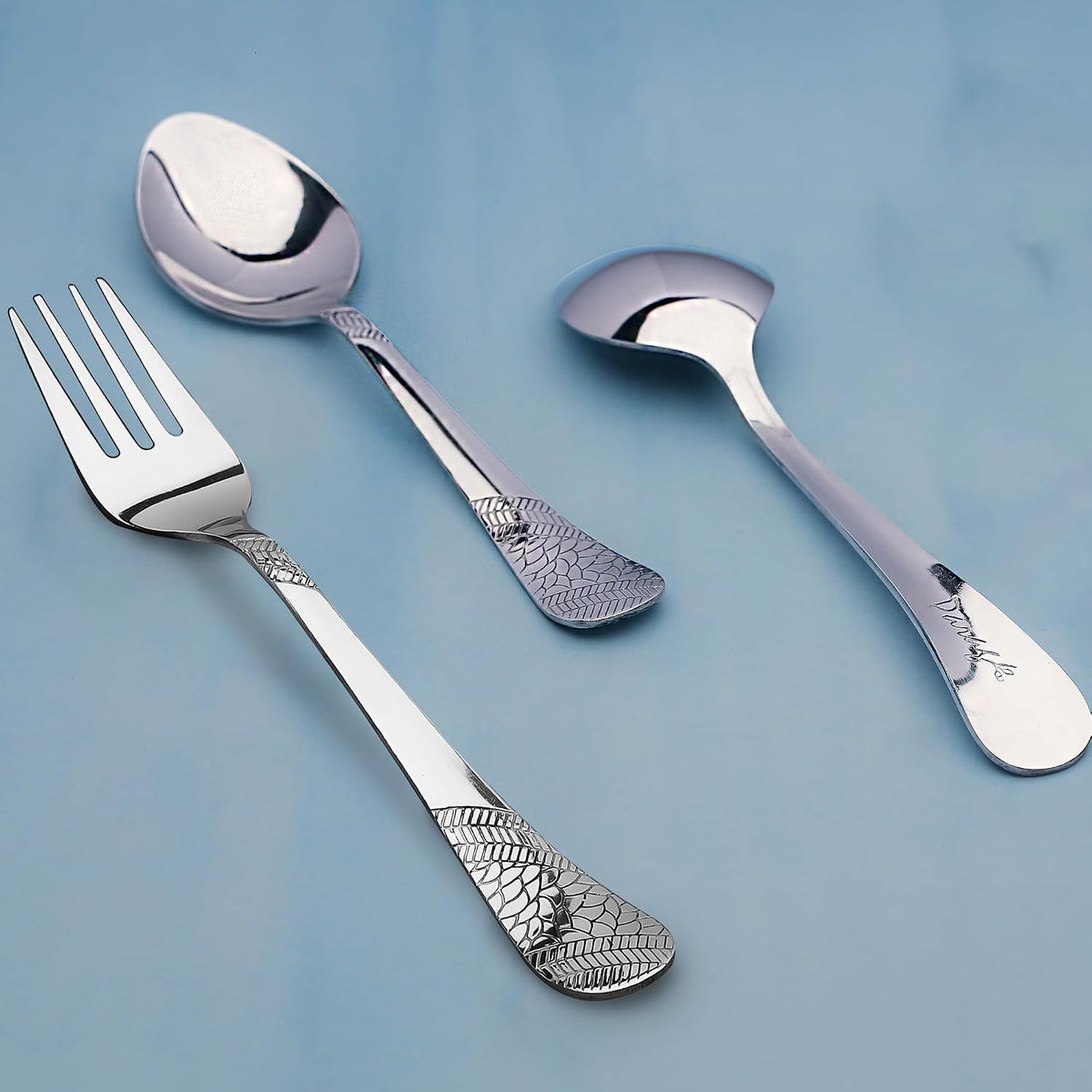 Parage 18 Pieces Stainless Steel Cutlery Set, Premium Cutlery for Home & Kitchen, Luxury Dining Tableware Gift for House Warming, Silver, Imperial (6 Pieces Each Table Spoons, Forks & Tea Spoons)