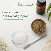 IndianJadiBooti Sat Ajwain (250g) | Pure Thymol Crystals | Ajwain Ka Sat | Natural Ayurvedic Extract from Trachyspermum Ammi | For Digestive Support, Steam Inhalation & DIY Wellness | Highly Potent