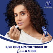NIVEA Lip Balm, Original Care, 4.8g & NIVEA Men 24 H melt-in mpisture Active Care clearing Lip Balm, SPF 15, 4.8g