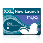 Nua MyWave Night XXL Sanitary Pads for Women | Heavy Flow Period Pads | Super Soft, Rash-Free, Leak-Proof | Super Absorbent | Pack of 28 | Individually Wrapped | 320 mm