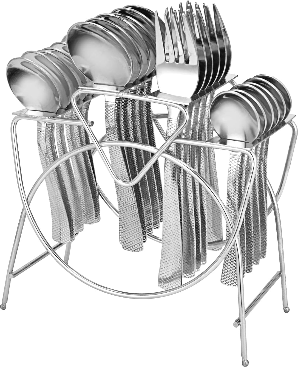 Parage Combo 2 Piece Stainless Steel Cutlery Stand for Dining Table, ONLY Stand (Square, Pack of 2)