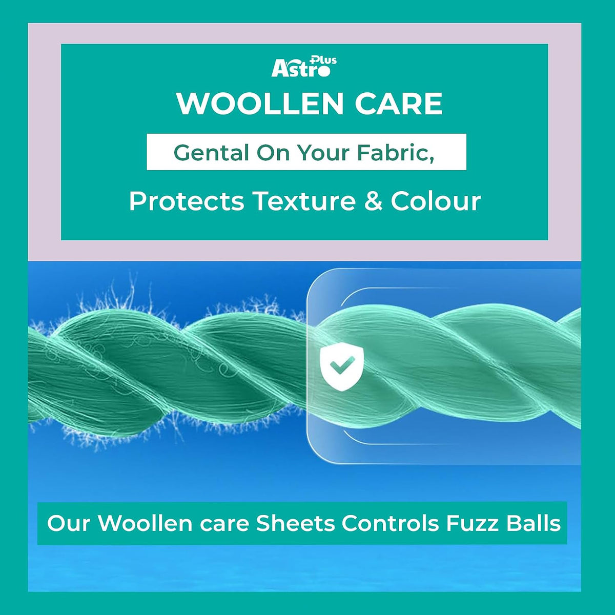 Astro Plus Woolen Care Liquid – Gentle, Eco-Friendly Wool Washing Liquid for Soft, Fresh, and Long-Lasting Wool Garments (5 Pouch x 40 ml each)