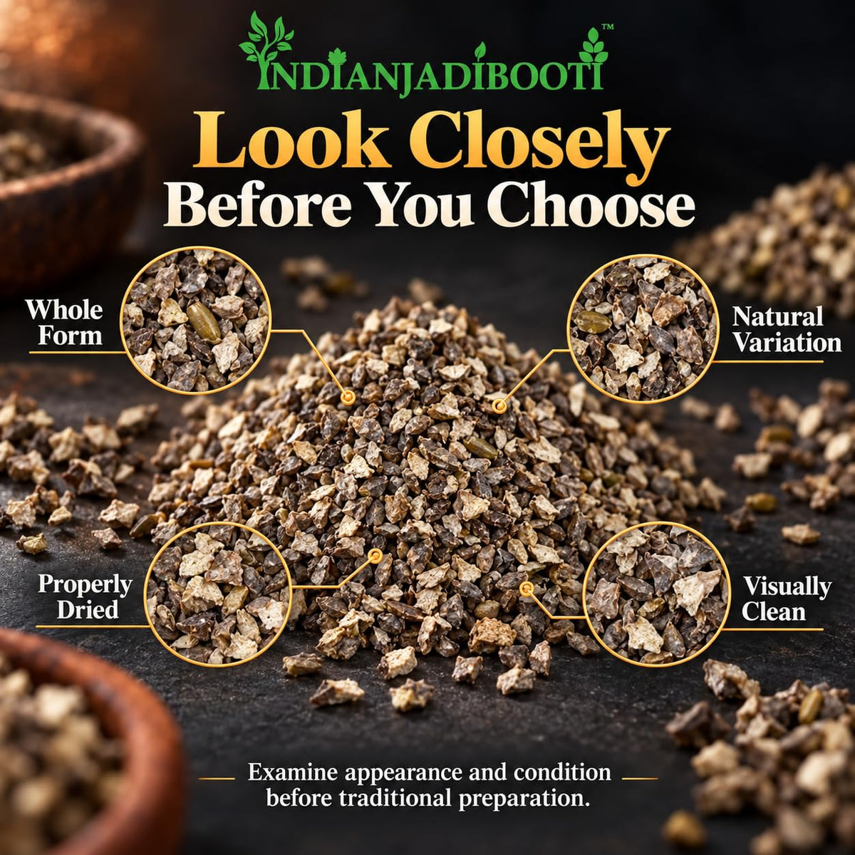 IndianJadiBooti Khareti Seeds (900g Pack Of 2) | Atibala/Kanghi Beej | Raw & Dried Abutilon Indicum | Ayurvedic Herb for Strength & Vitality Support | Natural Country Mallow Seeds | Clean & Mature