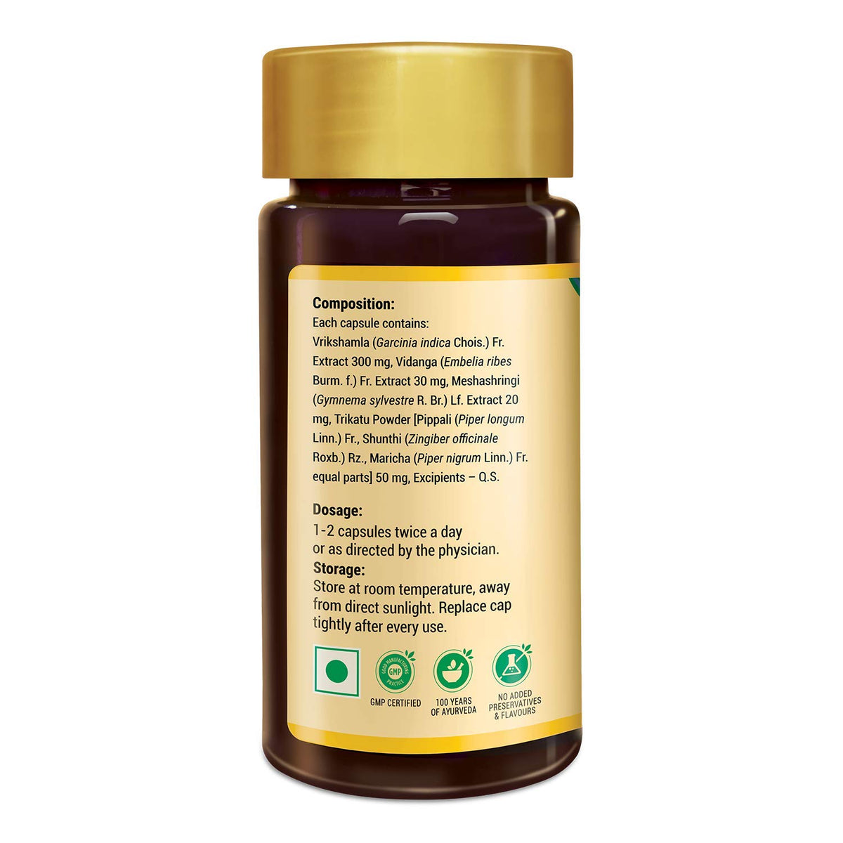 Zandu Lean & Slim | Enriched With The Goodness Of 6 Herbs To Help You In Weight Loss Journey | Acts As A Metabolism Booster & Supports Weight Management, (60 Caps), Pack of 1