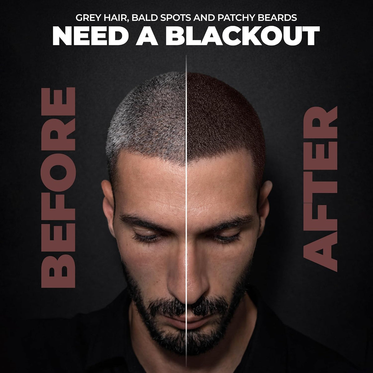 Beardo Blackout Hair Powder 4g - Brown | Root Touch Up for Grey Hair | Instantly Covers Grey Roots, Beard Patches & Bald Spots | Thick Brown Fiber Hairline Powder | Highly Pigmented, Long-Lasting & Matte Finish | Root Cover-up