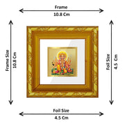 DIVINITI Panchmukhi Hanuman Gold Plated Wall Photo Frame, Table Décor| DG Frame 103 Size 1A and 24K Gold Plated Foil| Religious Photo Frame Idol For Pooja, Gifts Items (10.8 CM X 10.8 CM)