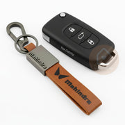 YaaNatural Yaa Catchy PREMIUM LEATHER & Key Cover with Hook KeyChain Compatible with MAHINDRA Unique Stylish look For Men Women BIKE & CAR Keyring for THAR/XUV700/BOLERO/SCORPIO