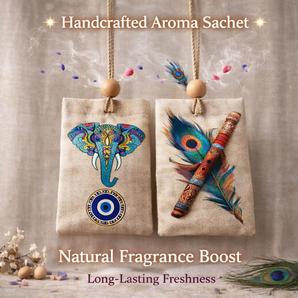 ASTRO PLUS+ Combo Air Freshener Pouch | Long Lasting Fragrance | Odor Eliminator for Bathroom, Toilet, Car, Closet & Office | Deodorizer & Freshener (Murli & Elephant)