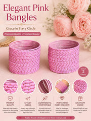 NMII Stylish Metal Base Metal with Polka Dots Glossy Finished Bangle Set For Women and Girls