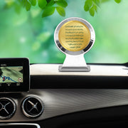 DIVINITI 24K Gold Plated Religious Car Dashboard Frame | Premium God Idol Frame for Car, Home Mandir & Office Table | Spiritual Gift, Decorative Showpiece | Ayatul Kursi Style - 1