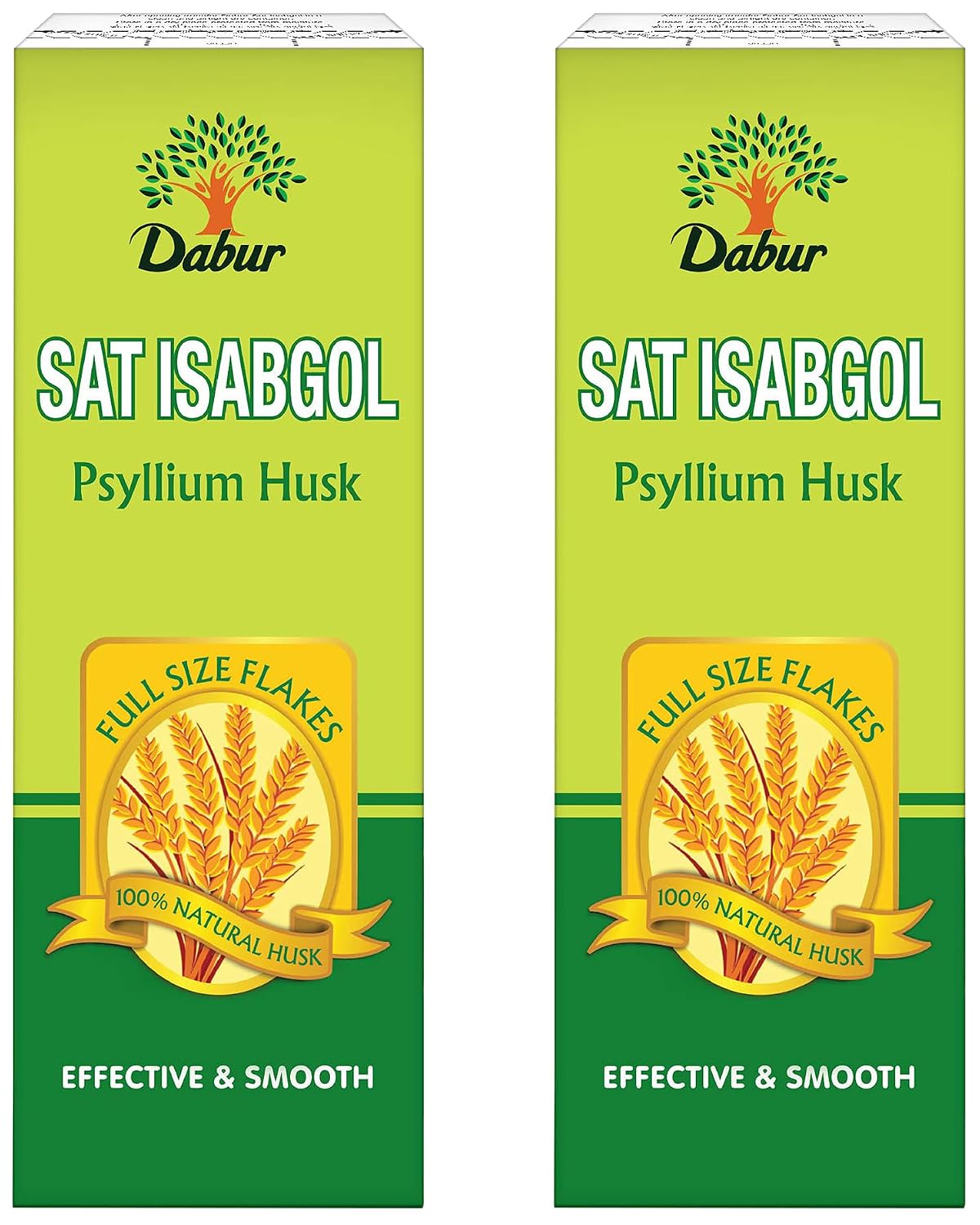 Dabur Sat Isabgol (Psyllium Husk) - 180/200 g | Rich in Fiber | Provides Effective Relief From Constipation & Bloating | Promotes Bowel Health | Non Habit Forming | 100% Ayurvedic (Pack of 2)