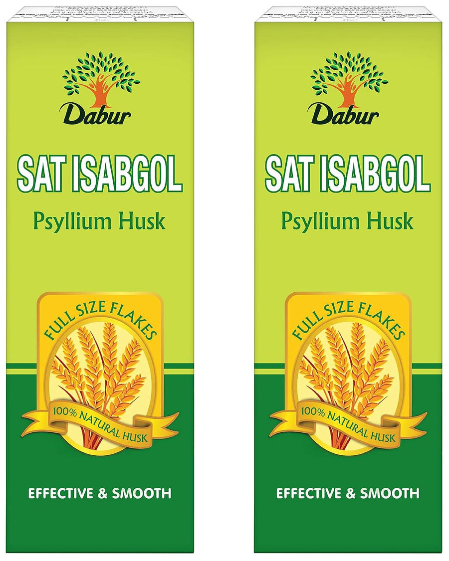 Dabur Sat Isabgol (Psyllium Husk) 180/200 g (Pack of 2)