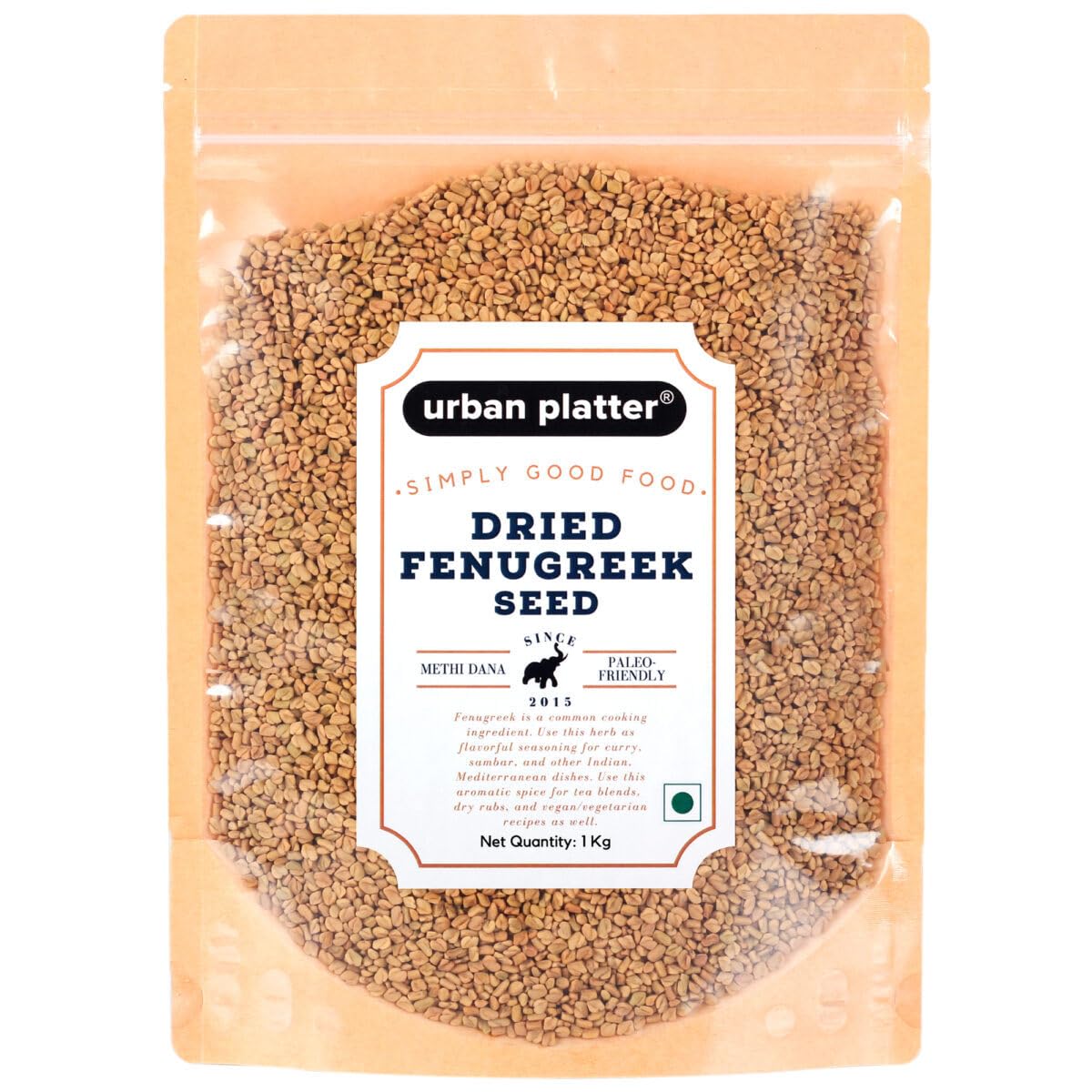 Urban Platter Dried Fenugreek (Methi) Seeds, 1000 g