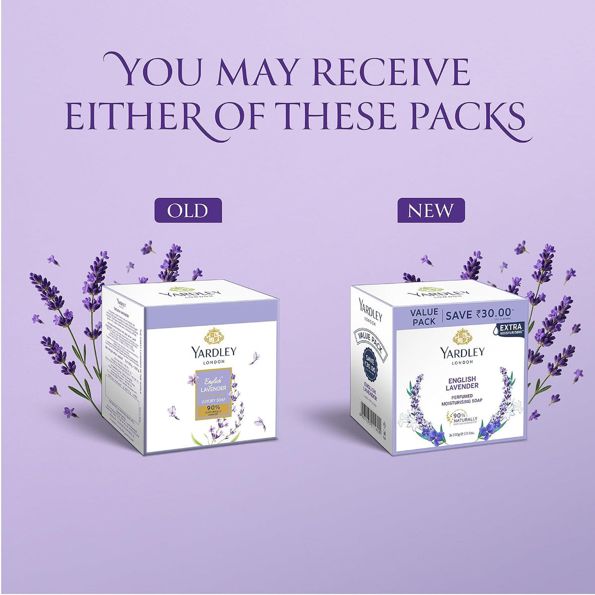Yardley London English Lavender Luxury Soap, 100 G, Pack of 3