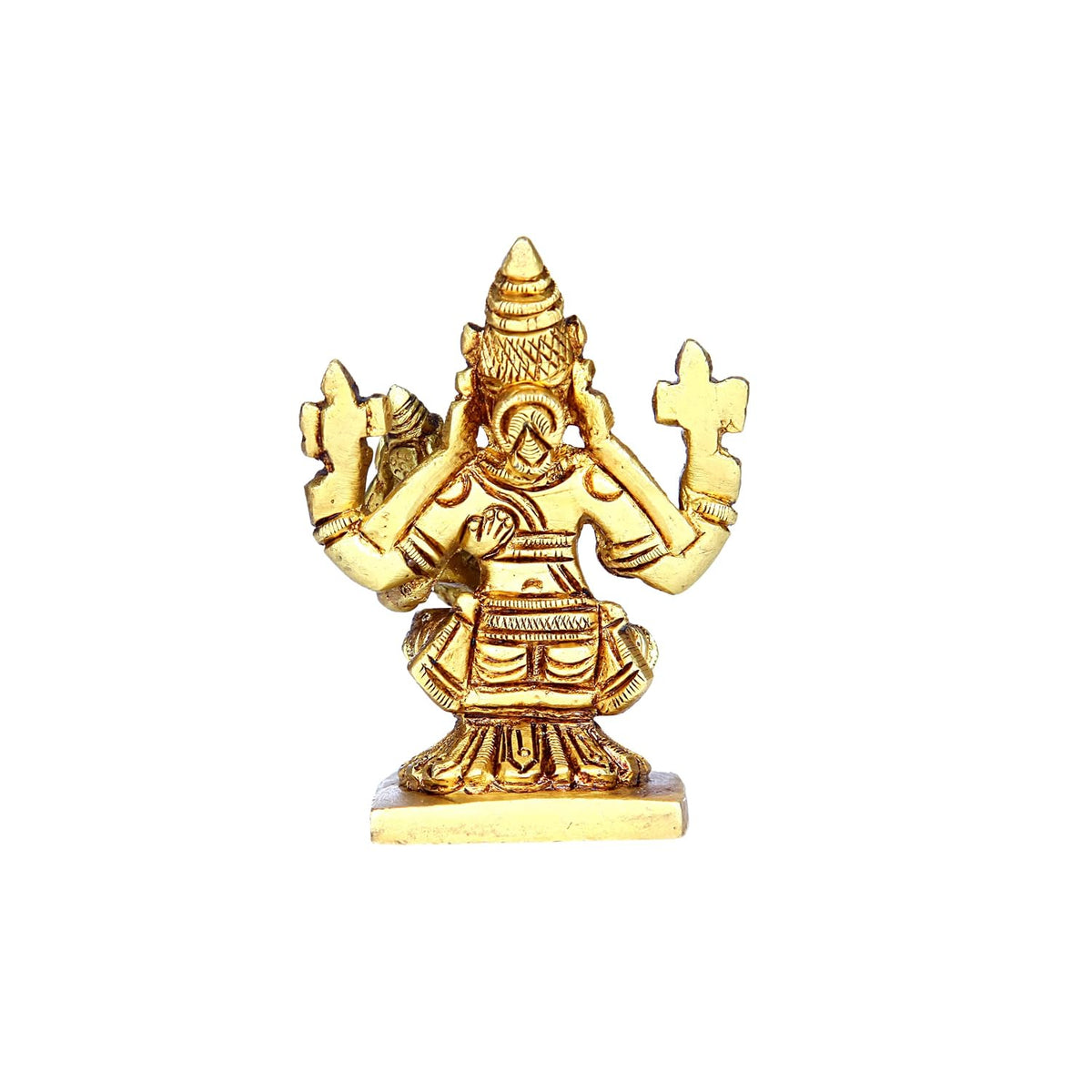 Aalayam Selveer Brass Lakshmi Hayagreevar Idol for Pooja (8 cm, 275g)