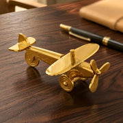 DSH Brass Jet Plane Table Top Decorative Showpiece for Home Decor & showpiece Office Tabletop Miniature Statue Decor Item.(F20-05-Big)