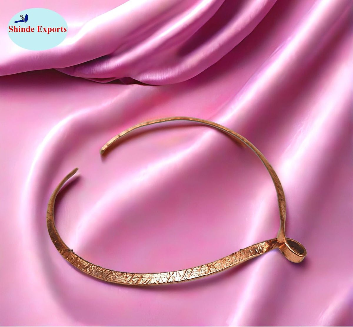 SHINDE EXPORTS pure copper Hasli necklace jewellery choker for women (Design 4)