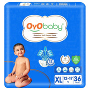 OYO BABY Pant Style Baby Diapers, Pack of 1 - X-Large (XL), 36Count, for Babies 12-17kg, with Aloe Vera Lotion for Rash Protection & Up to 12 Hours Protection