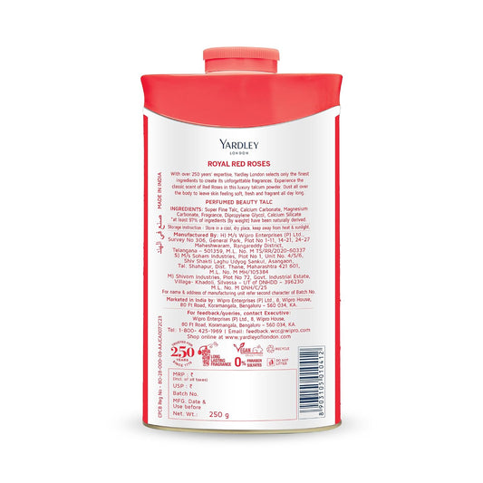 Yardley London Royal Red Rose Talc for Women, 250g