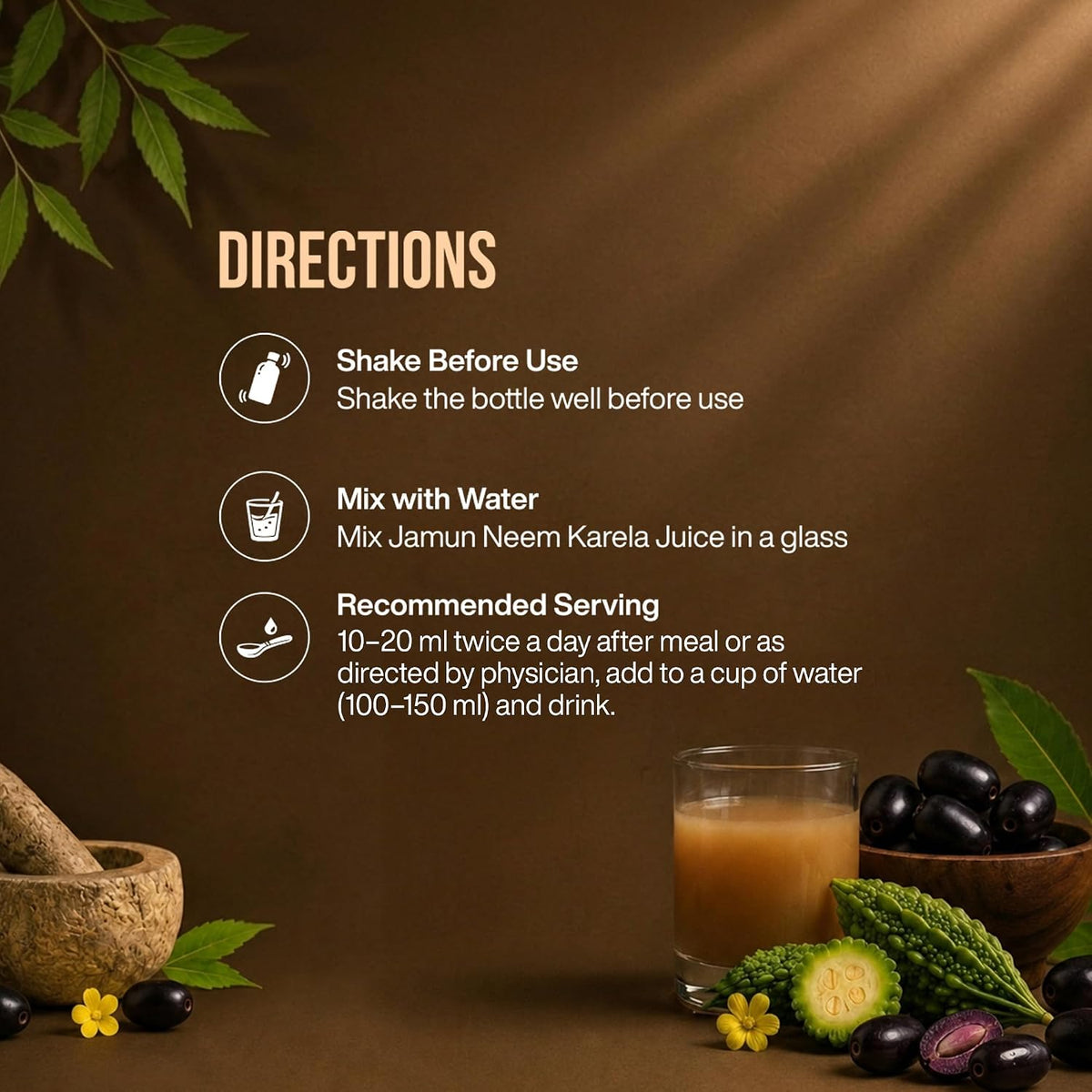 Dabur Jamun Neem Karela Juice - 1L | Helps Control Blood Sugar Level & Reduces Bad Cholesterol | Good for Metabolic & Digestive Health | Ayurvedic Health Juice For Diabetic Care