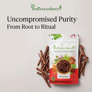 IndianJadiBooti Pure Manjistha Root | Traditional Ayurvedic Botanical for Skin Radiance, Complexion Vitality & Pitta-Grounding Wellness Rituals (250 Grams)