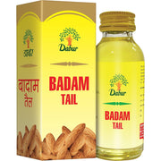 Dabur Badam Tail: Sweet Almond Oil | Rich in Vitamin - E for Healthy Skin, Hair and Body - 100ml