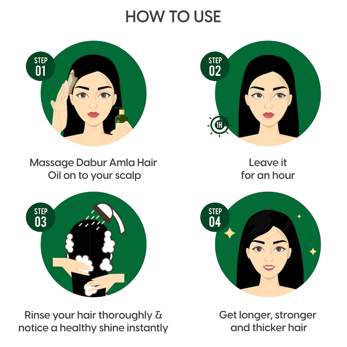 Dabur Amla Hair Oil - 550ml (Pack of 3) | For Strong, Long and Thick hair | Nourishes Scalp | Controls Hair Fall, Strengthens Hair & Promotes Hair Growth