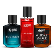 Beardo Mariner, GodFather & Whiskey Smoke Perfume For Men (50Ml X Pack Of 3) | Long Lasting Perfume | Date Night Perfume For Men | Gift for Men | Gift For Friends | Gift for Husband | Gift for boyfriend