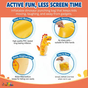 Toy Imagine Inflatable Dinosaur Punching Bag for Kids - 97 cm Tall Bounce Back Action Toy, Leak-Proof Water Base for Stability, Fun Indoor & Outdoor Play