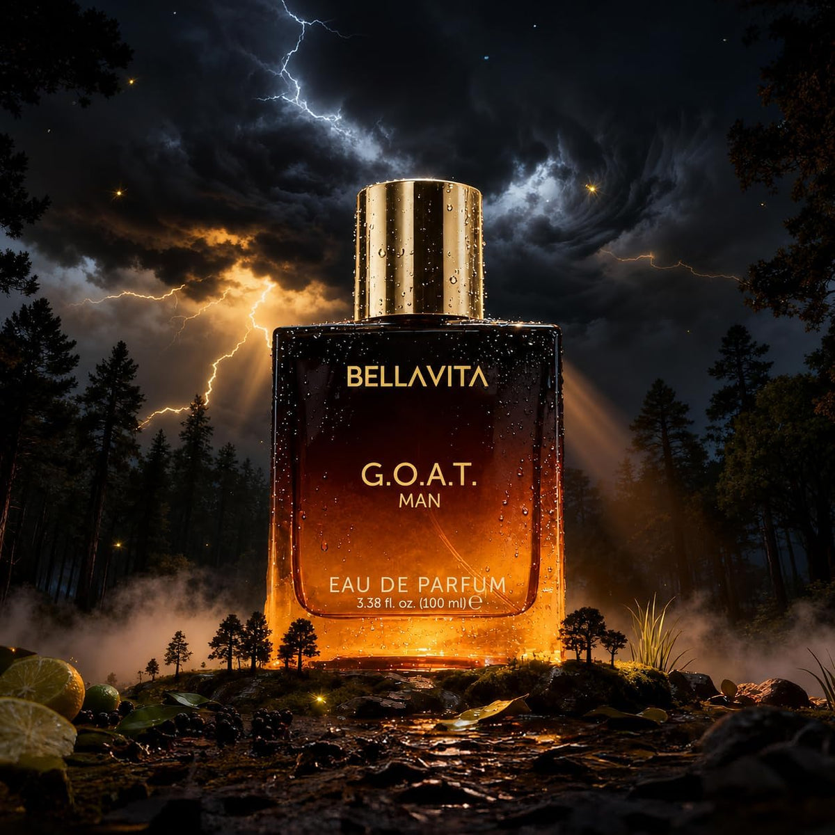 Bella Vita Luxury G.O.A.T Eau De Parfum for Men with Bergamot, Lavender & Patchouli | EDP Long Lasting Perfume Fragrance for All Occasions, 100 ML