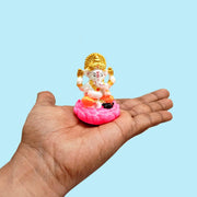 SHINDE EXPORTS Marble Ganesha Idol, Small Size 2.5 Inches, for Car Dashboard, Office Desk Decor