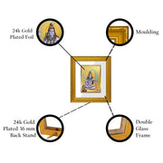 Diviniti Shiva Gold Plated Wall Photo Frame, Table Décor| DG Frame 101 Size 1 and 24K Gold Plated Foil| Religious Photo Frame Idol For Pooja, Gifts Items (13.5 CM X 15.5 CM)