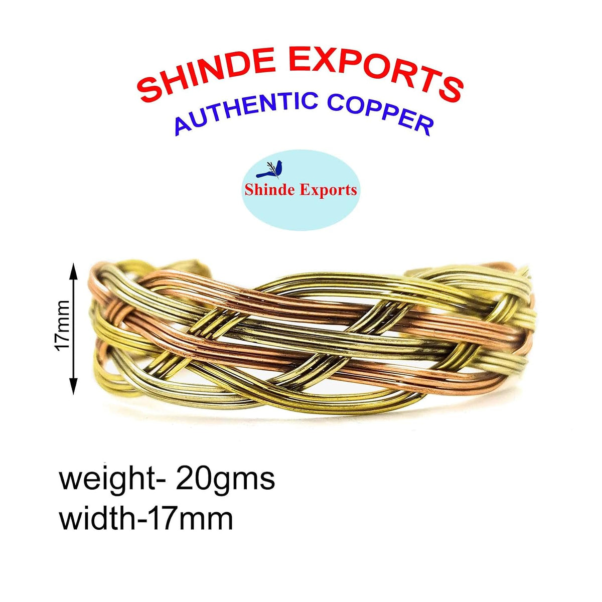 SHINDE EXPORTS pure copper kada bracelet for men