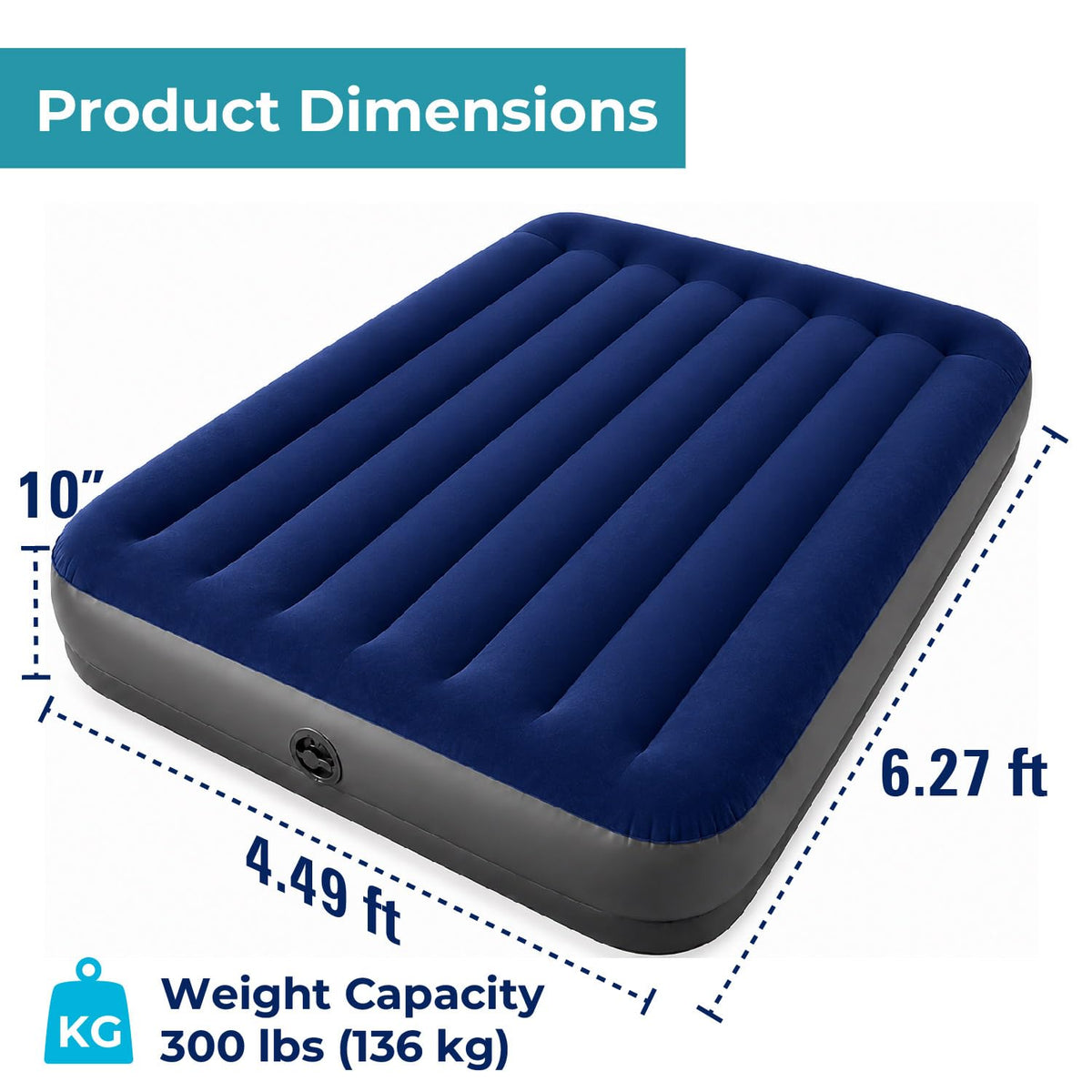 Toy Imagine Portable Inflatable Air Mattress Full Queen Size