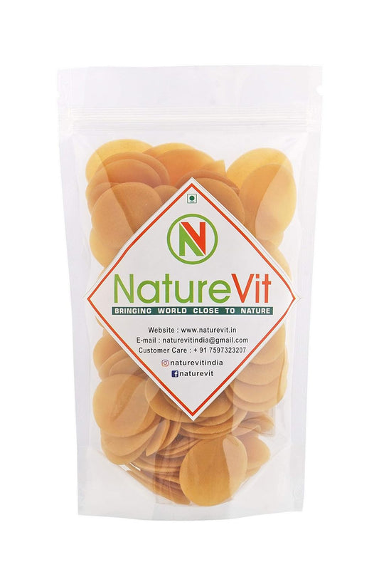 NatureVit Ready to Fry Pani Puri Papad, 400g I Oval Papad | Hygienic & Tasty I Golgappe | Golgappa